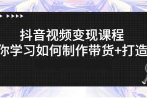 （2638期）抖音视频变现课程：带你学习如何制作带货+打造IP