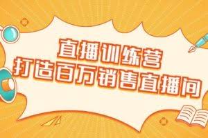 直播训练营：打造百万销售直播间教会你如何直播带货，抓住直播大风口