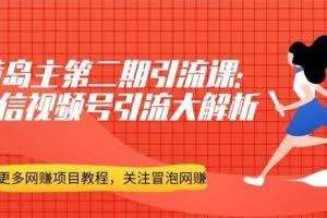 黄岛主引流课：微信视频号引流大解析