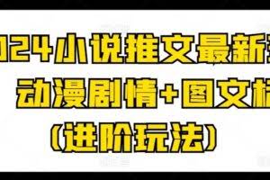 2024小说推文最新玩法，动漫剧情+图文标记(进阶玩法)