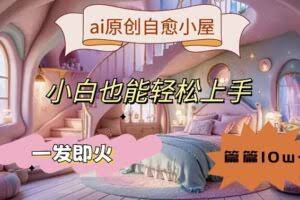 ai原创治愈小屋,小白也能轻松上手,一发即火,篇篇10w+【揭秘】