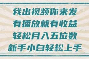 （13667期）不剪辑不直播不露脸，有播放就有收益，轻松月入五位数，新手小白轻松上手