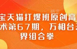 淘宝天猫打爆班原创高阶技术第67期，万相台无界组合拳