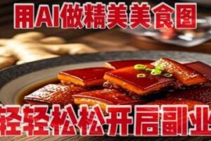 用AI做精美美食图，无需专业设备拍摄，轻轻松松开启副业