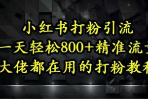 小红书打粉引流，一天轻松500+精准流量，大佬都在用的打粉教程