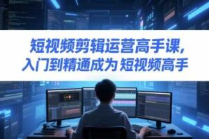 短视频剪辑运营高手课，入门到精通成为短视频高手