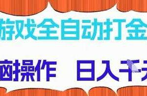 游戏全自动打金项目，无需时间成本，无脑操作，日入多张，长期稳定收益【揭秘】