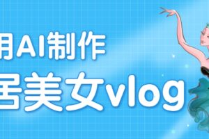 利用AI制作独居美女vlog短视频，零门槛轻松做爆款，22条作品涨粉33万