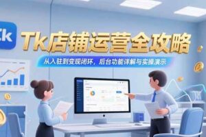 （15345期）Tk店铺运营全攻略，从入驻到变现闭环，后台功能详解与实操演示