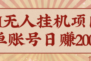 AI无人挂机项目，一个可持续自动化变现收益的玩法，单账号日多赚200+