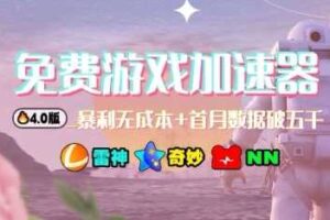 游戏加速器项目4.0_最新打法思路（爱玩游戏也能边玩边被动收益）