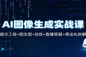 AI图像生成实战课：提示工程+图生图+动效+直播答疑+商业化拆解