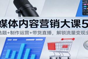 自媒体内容营销大课5.0:定位选题+制作运营+带货直播,解锁流量变现全流程