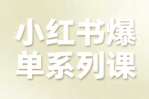 小红书爆单系列课，聚焦小红书电商全链路增长（更新）