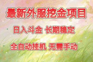 最新外服挖金项目，日入斗金，项目长期稳定，可放大操作，全自动运行，无需手动【揭秘】