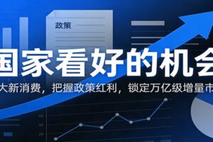 公众号付费文章：国家看好的机会，六大新消费，把握政策红利，锁定万亿级增量市场