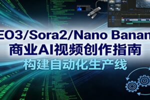 VEO3/Sora2/Nano Banana商业AI视频创作指南,构建自动化生产线