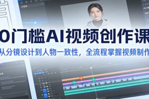 0门槛AI视频创作课:从分镜设计到人物一致性,全流程掌握视频制作
