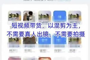宝子哥头部团队短视频带货，以混剪为主，不需要真人出镜，不需要拍摄【更新26年3月】