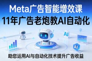Meta广告智能增效课,11年广告老炮教AI自动化,助您运用AI与自动化技术提升广告收益