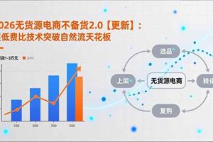 (17736期)2026无货源电商不备货2.0【更新-3月】:超低费比技术突破自然流天花板,单店月利润1-3万元