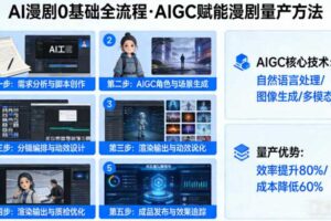 AI漫剧0基础全流程，快速掌握AIGC赋能的漫剧量产方法