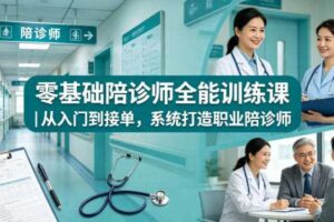 零基础陪诊师全能训练课｜从入门到接单，系统打造职业陪诊师
