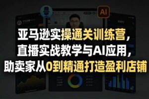 亚马逊实操通关训练营，直播实战教学与AI应用，助卖家从0到精通打造盈利店铺（更新4月29日）