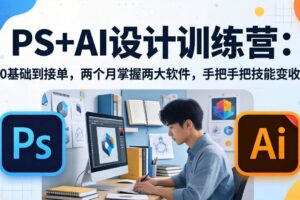 (17885期)PS+AI设计训练营:从0基础到接单,两个月掌握两大软件,手把手把技能变收入