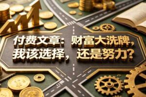付费文章：财富大洗牌，我该选择，还是努力？