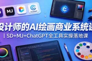 设计师的AI绘画商业系统课｜SD+MJ+ChatGPT全工具实操落地课