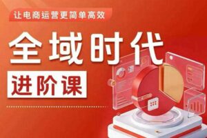 全域时代进阶课，更简单高效的全域投放实操，让电商运营更简单高效（更新）
