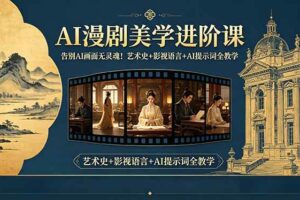 (18802期)告别AI画面无灵魂!AI漫剧美学进阶课-更新,艺术史+影视语言+AI提示词全教学